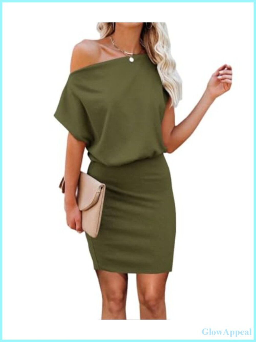 Ribbed Knit Off Shoulder Mini Dress Batwing Sleeve Casual